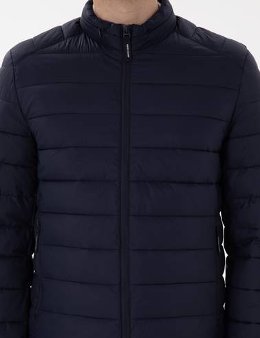 Lacivert Cropped Slim Mont