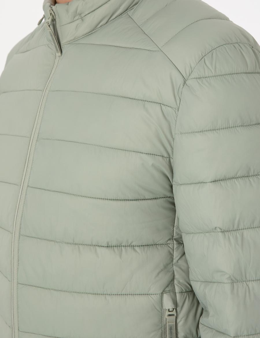 Yeşil Cropped Slim Mont