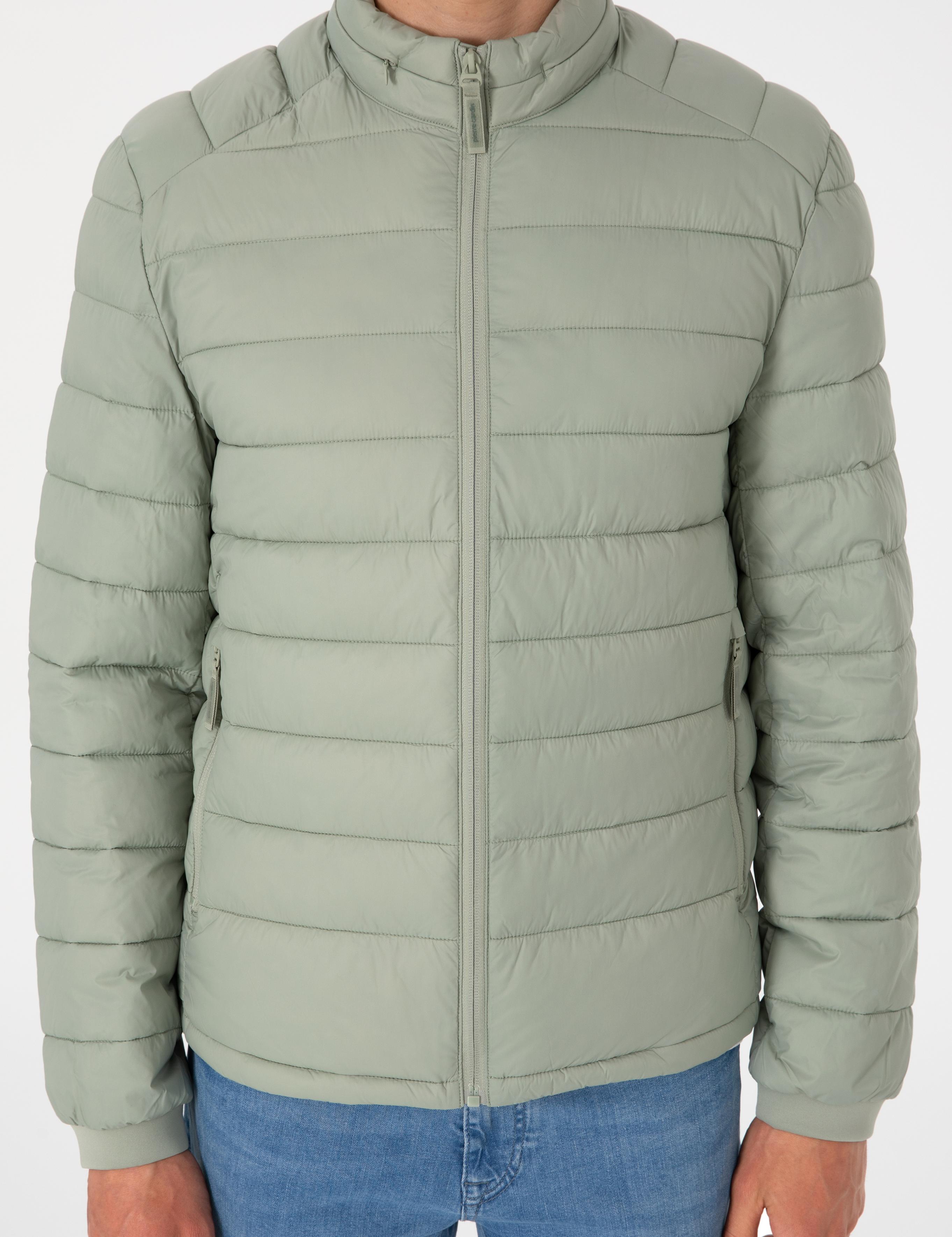 Yeşil Cropped Slim Mont