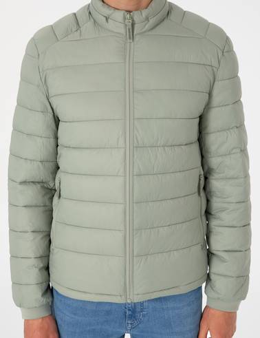 Yeşil Cropped Slim Mont