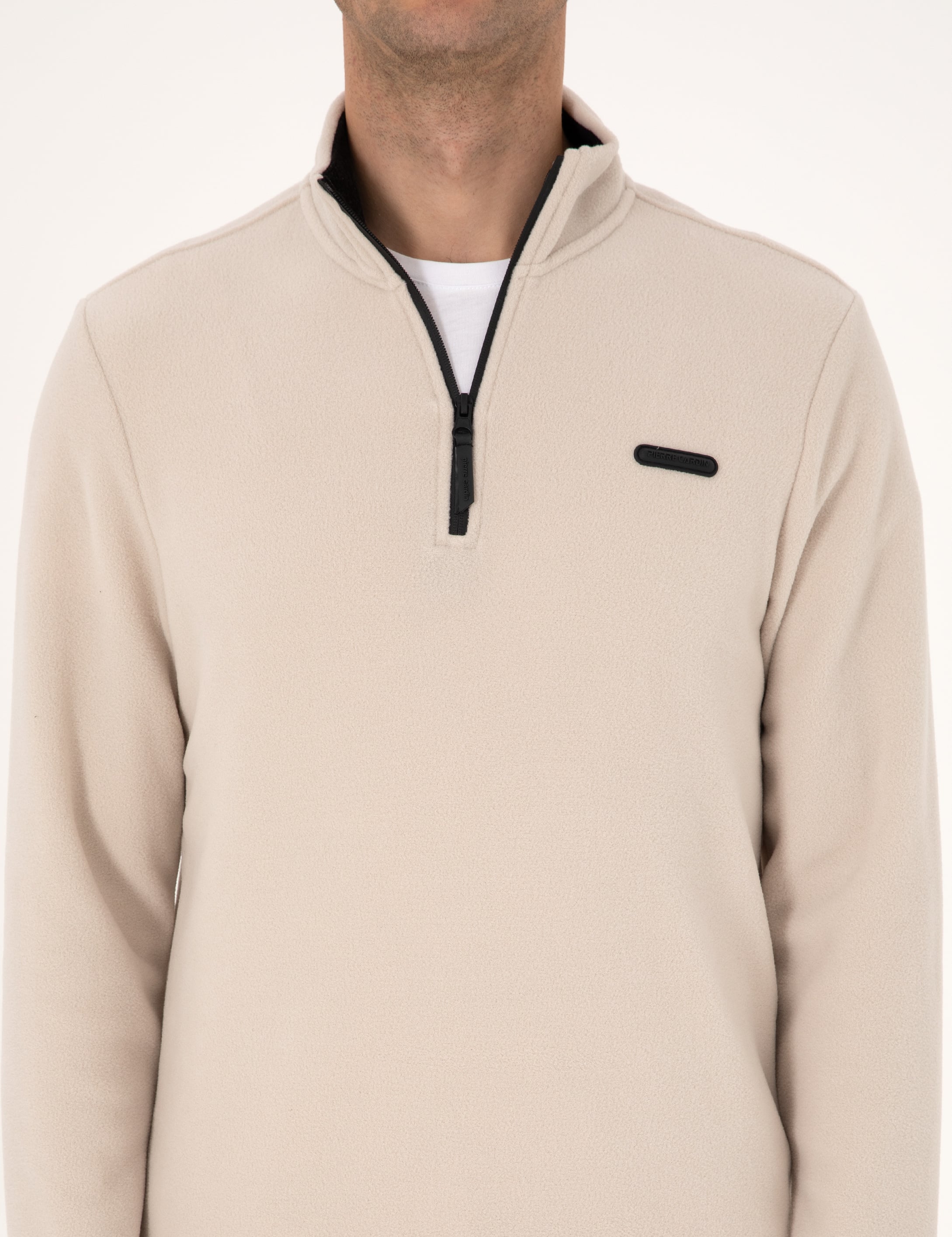 Taş Regular Fit Yarım Fermuarlı Polar Sweatshirt - Image 6