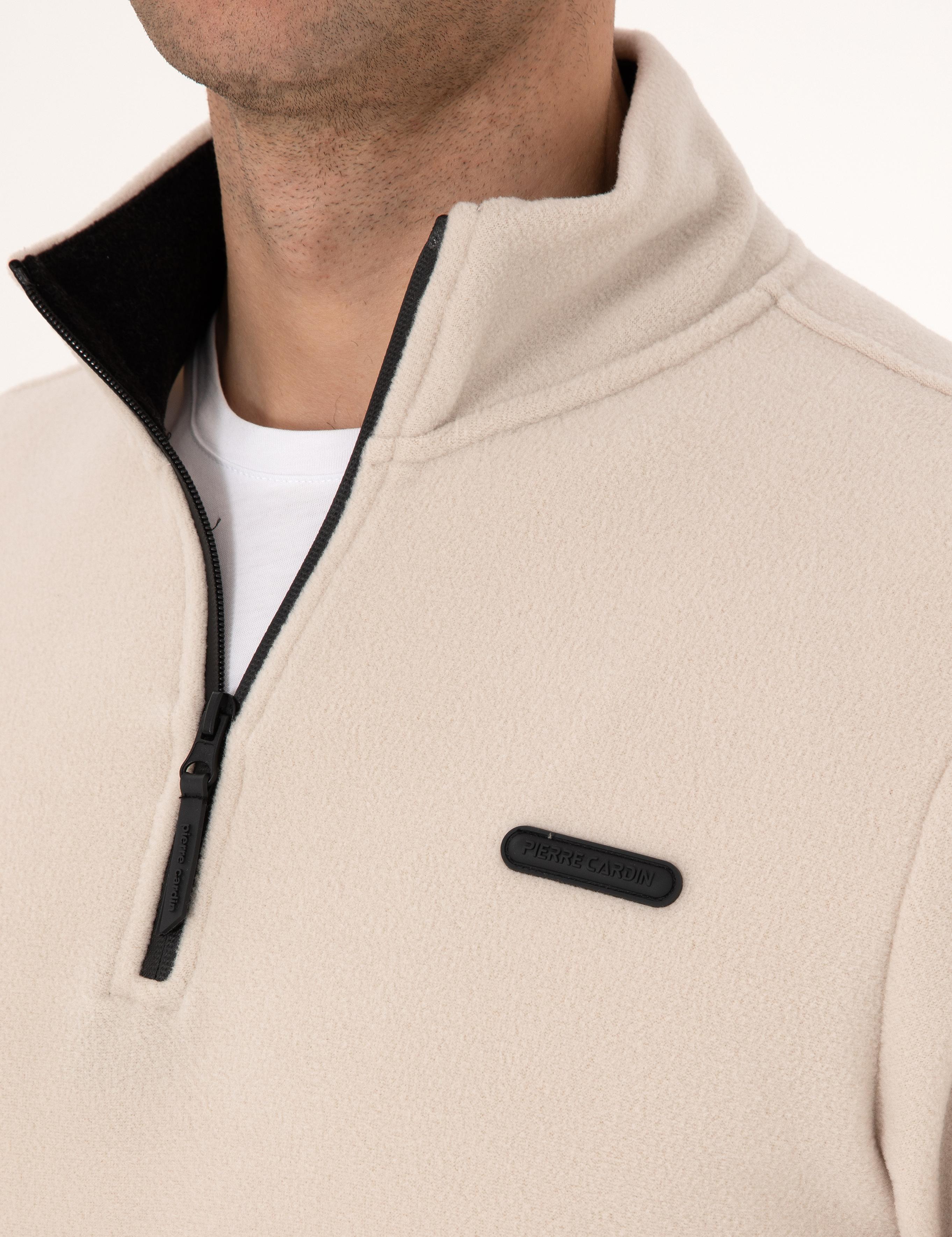 Taş Regular Fit Yarım Fermuarlı Polar Sweatshirt