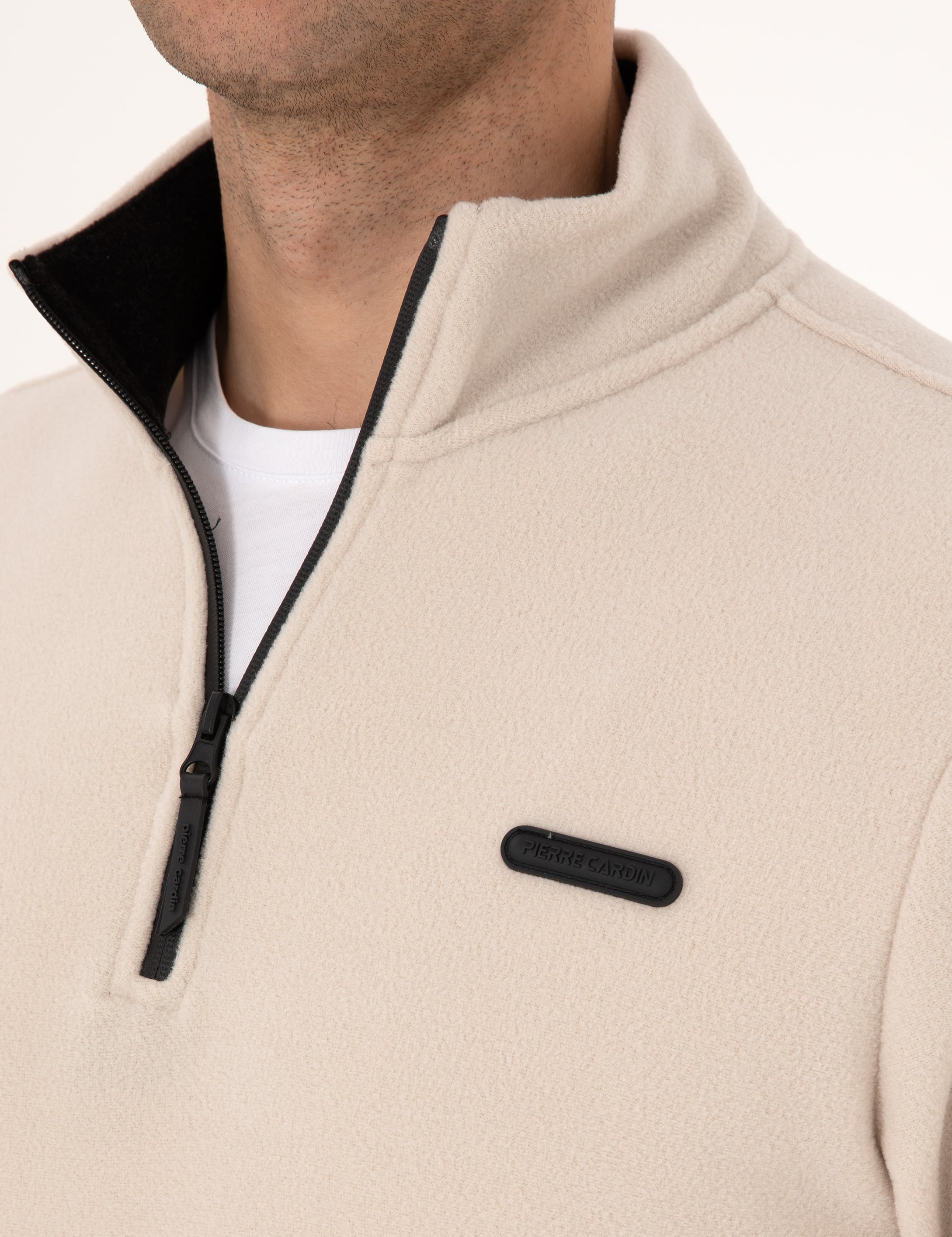 Taş Regular Fit Yarım Fermuarlı Polar Sweatshirt