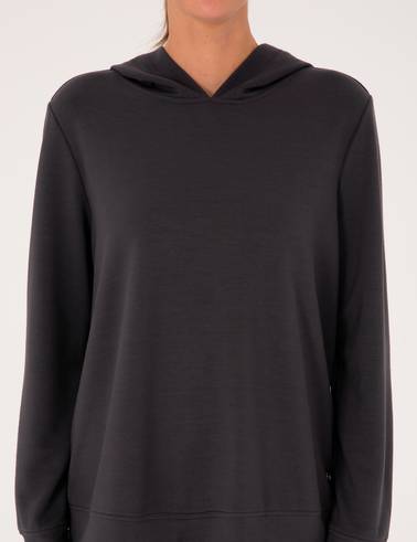 Antrasit Oversize Modal Karışımlı Kapüşonlu Sweatshirt