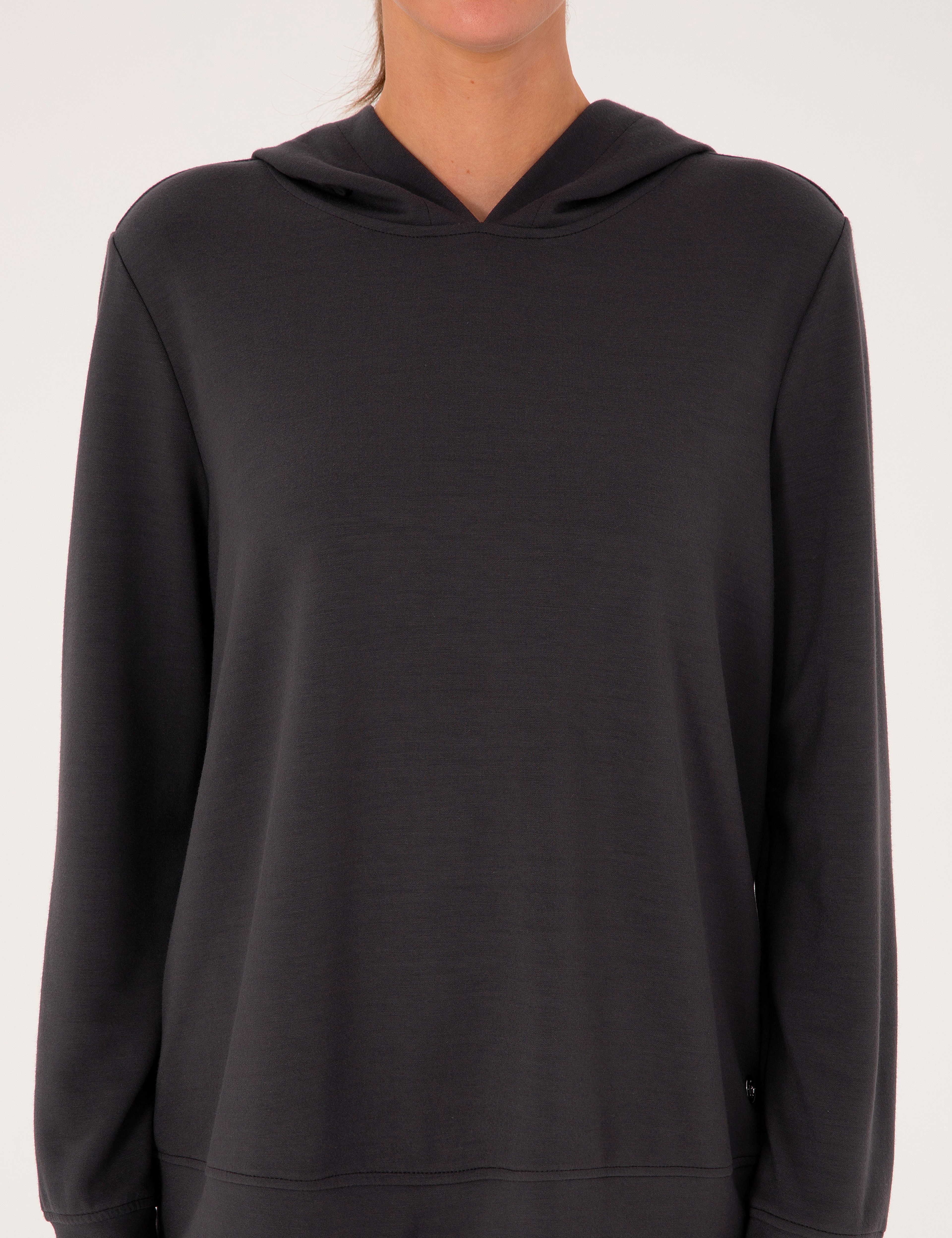 Antrasit Oversize Modal Karışımlı Kapüşonlu Sweatshirt - Image 6