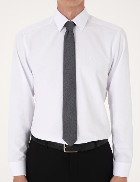 Beyaz Regular Fit Uzun Kollu Basic Gömlek - 50316742014
