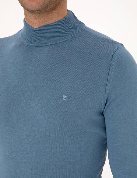 Mavi Slim Fit Yarım Balıkçı Yaka Basic Triko Kazak - 50314176166