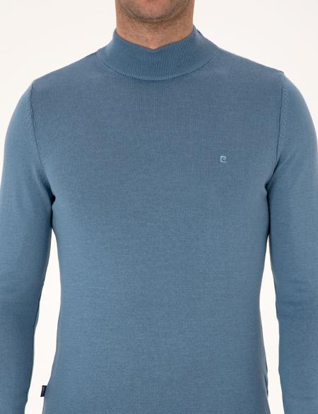 Mavi Slim Fit Yarım Balıkçı Yaka Basic Triko Kazak - 50314176166