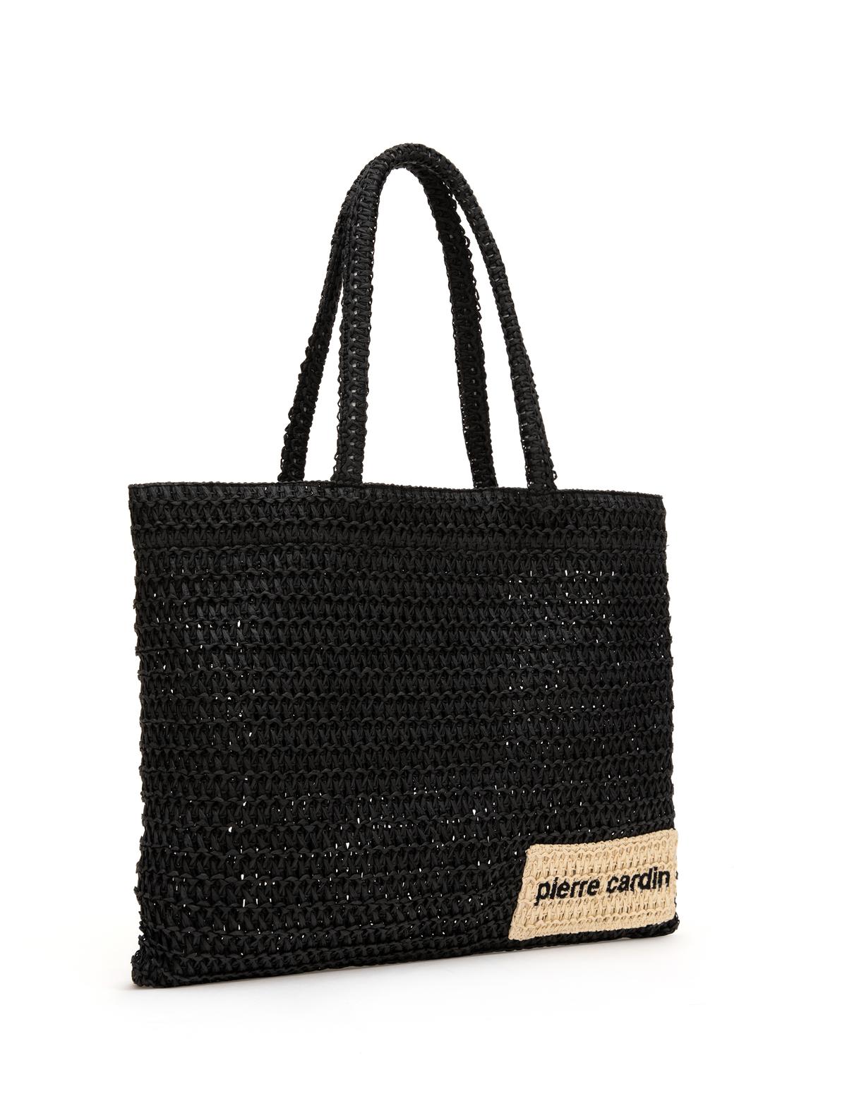 Siyah Hasır Omuz Çanta - 50318366001