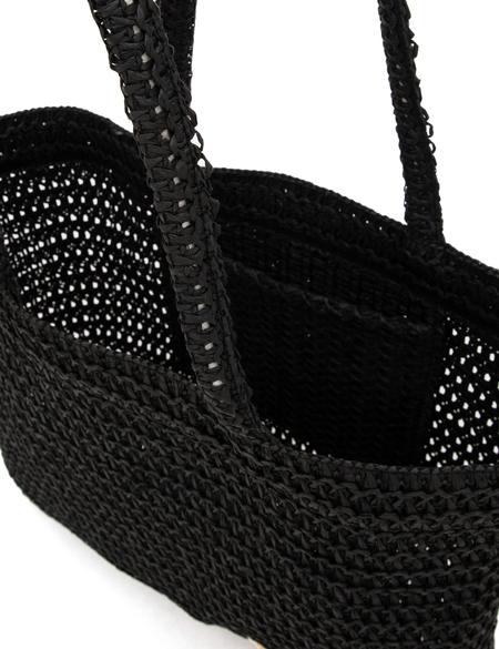 Siyah Hasır Omuz Çanta - 50318366001