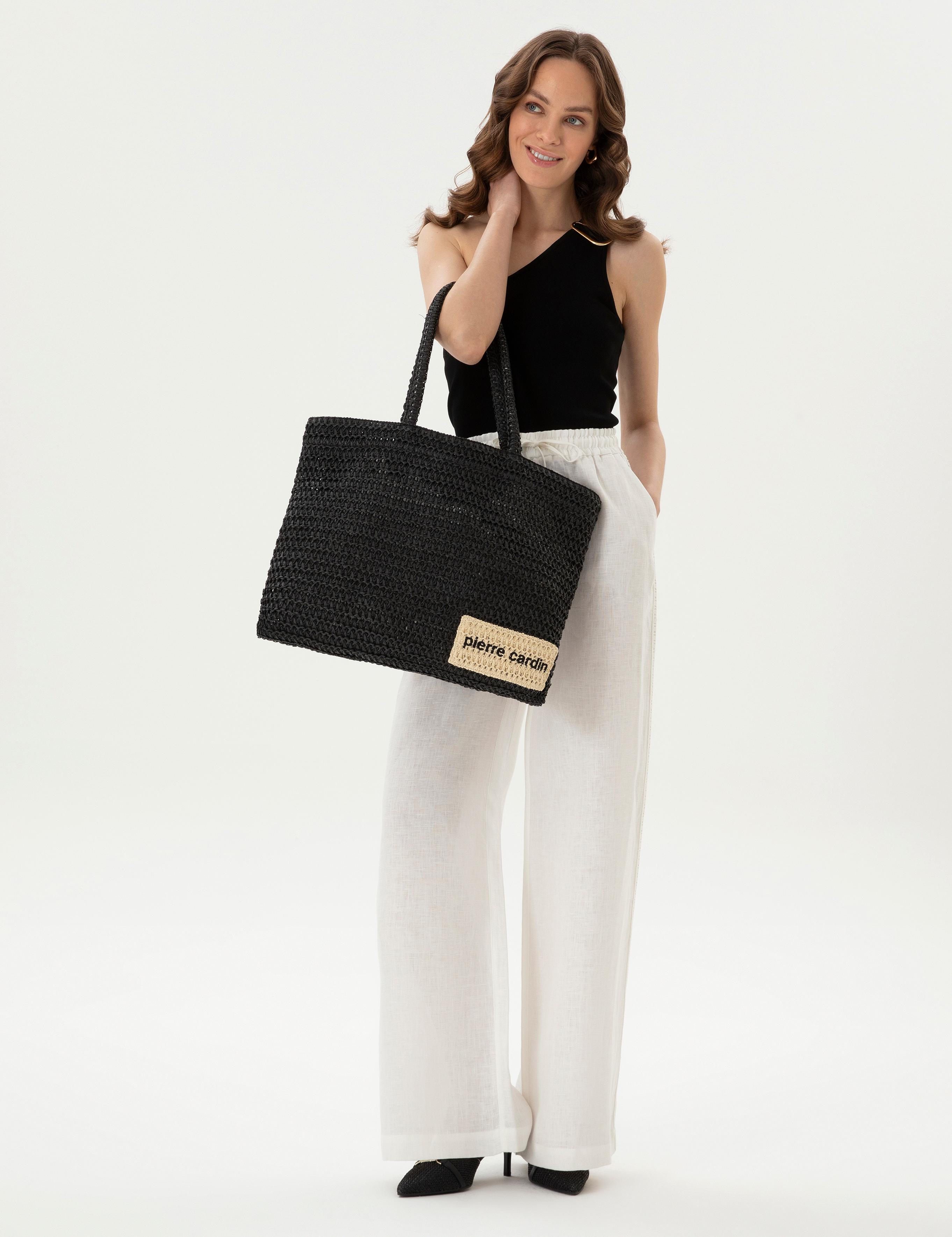 Siyah Hasır Omuz Çanta