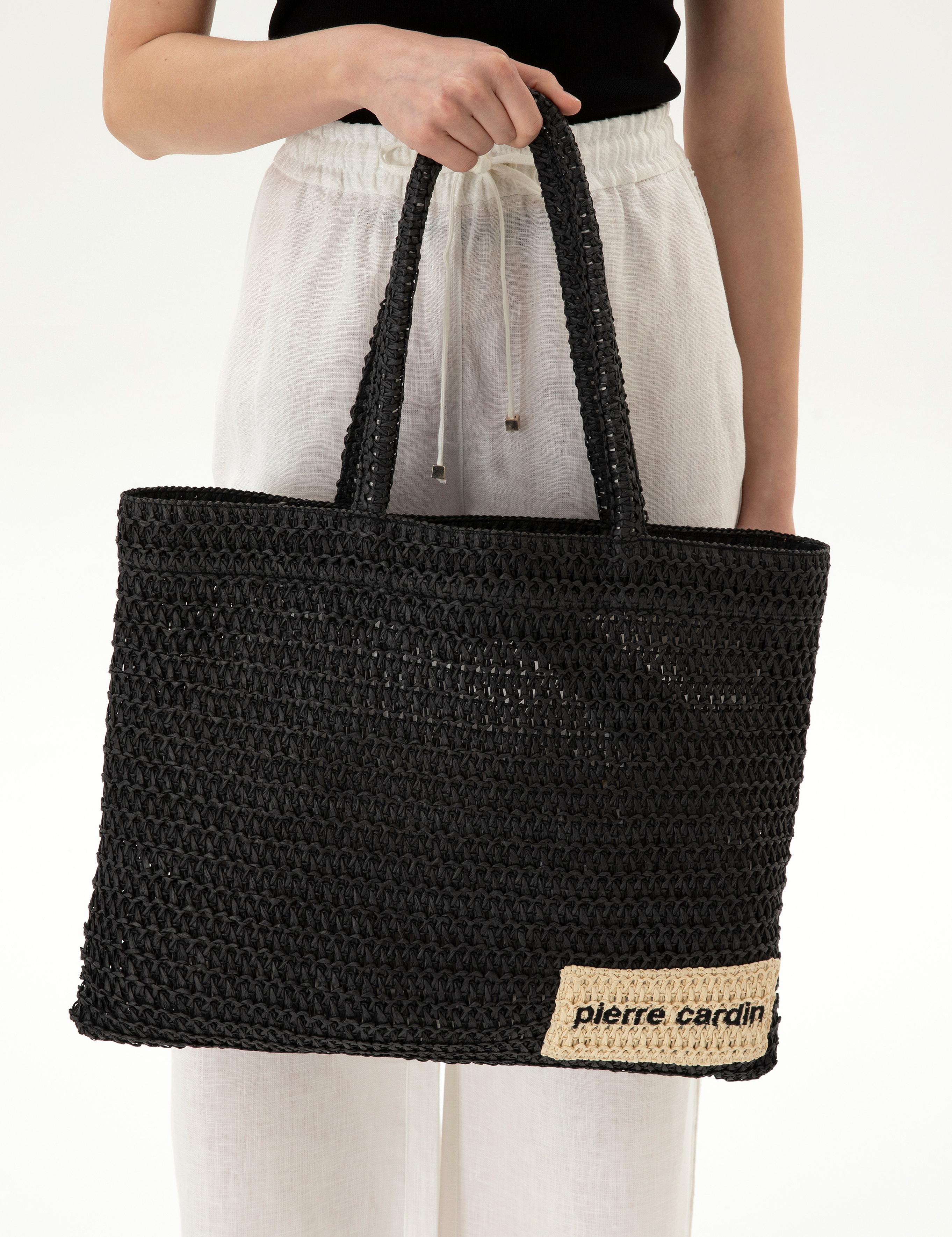 Siyah Hasır Omuz Çanta