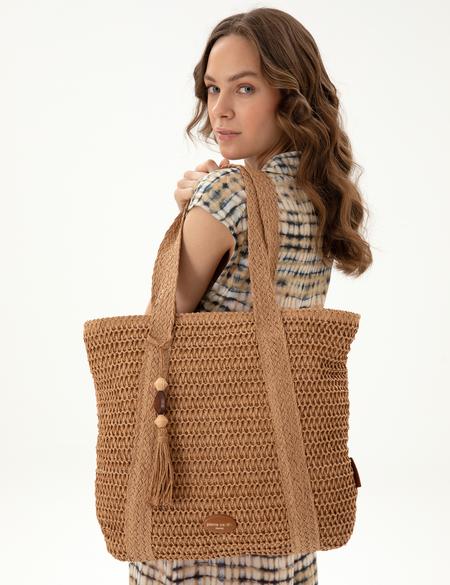 Taba Hasır Omuz Çanta - 50318367005