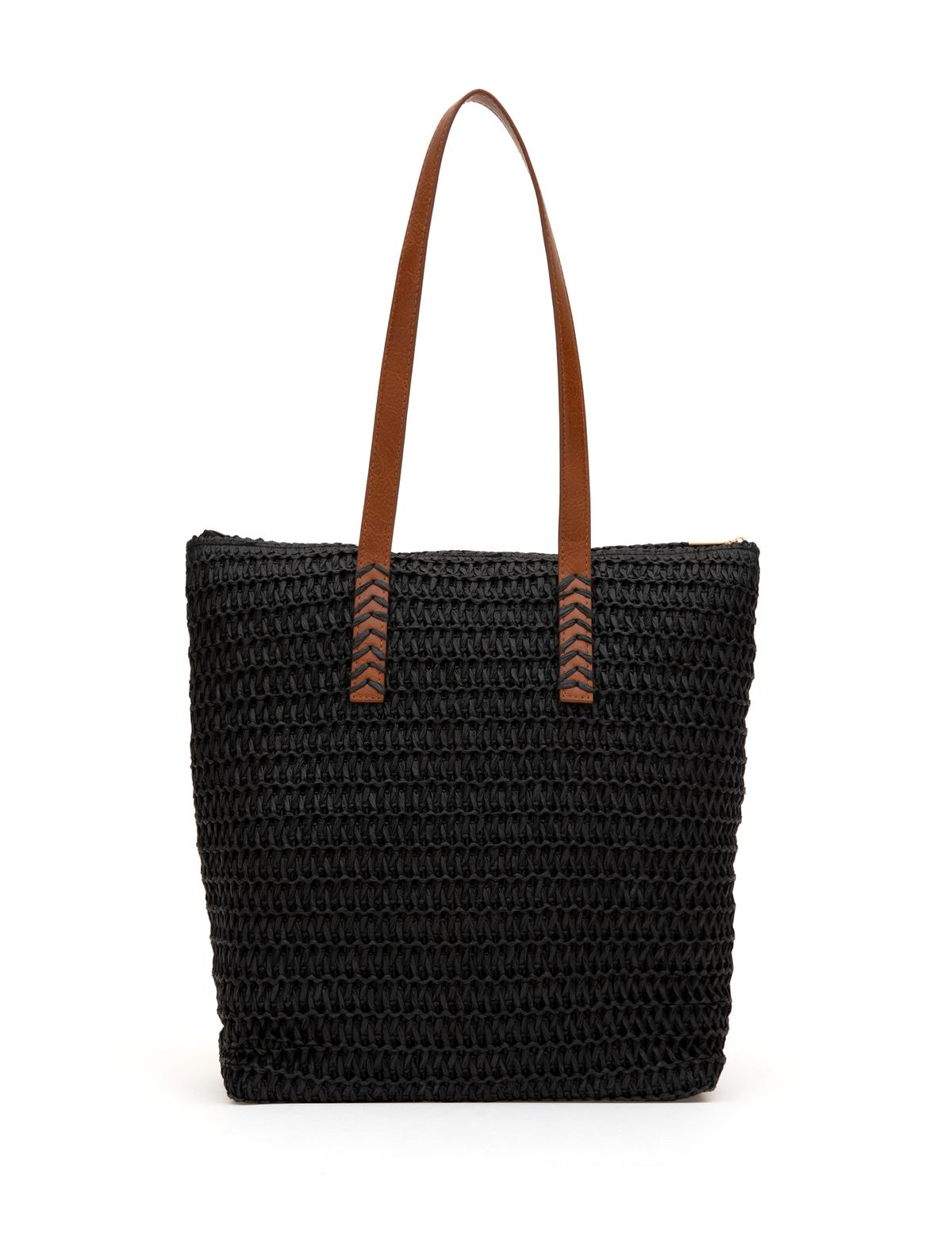 Siyah Hasır Omuz Çanta - 50318365001