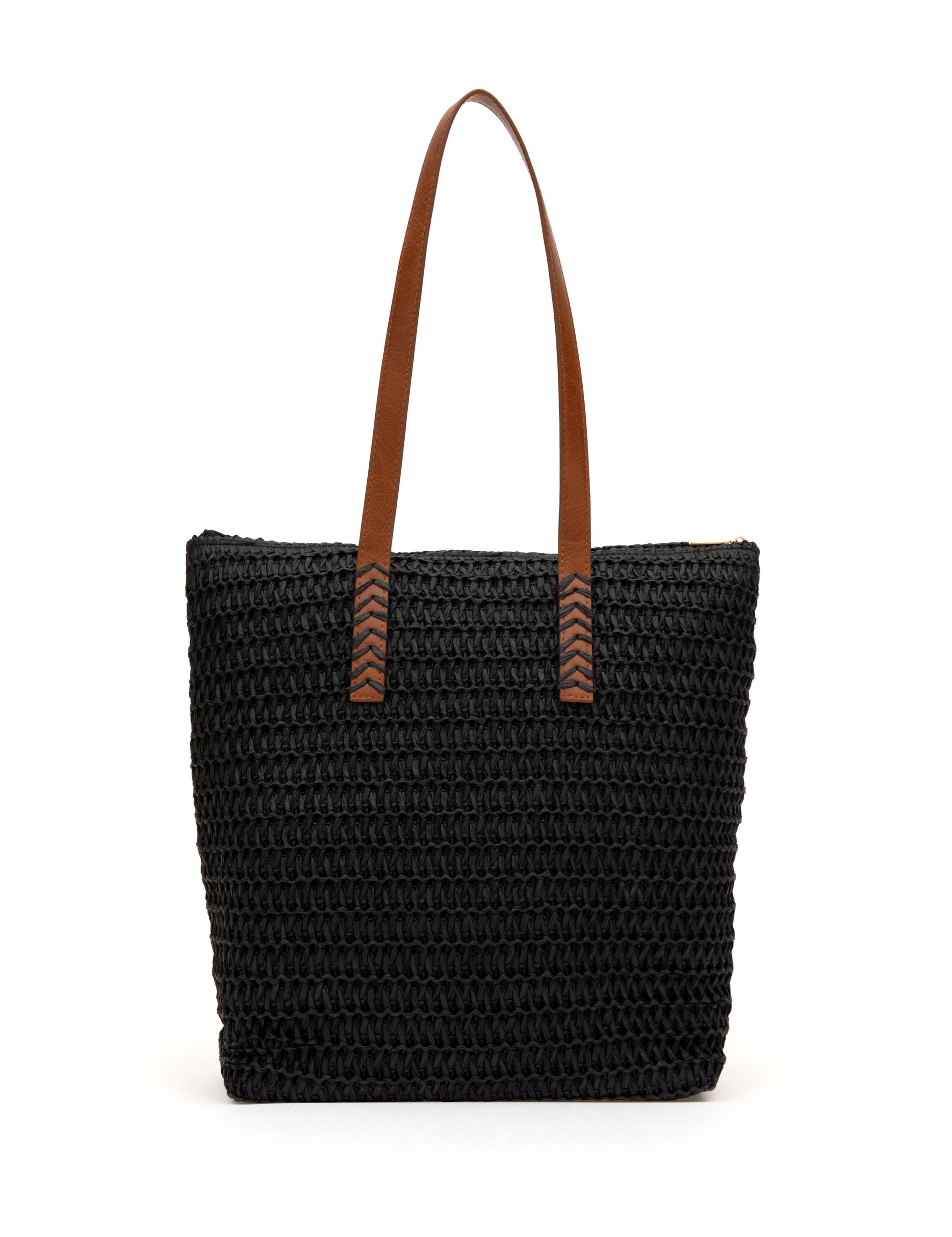 Siyah Hasır Omuz Çanta