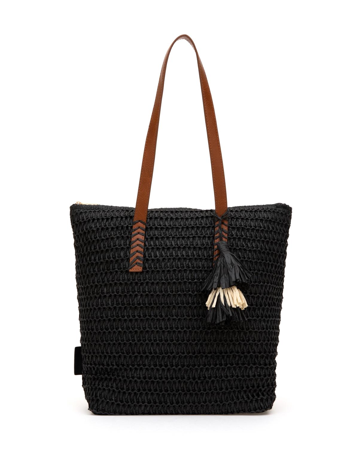 Siyah Hasır Omuz Çanta - 50318365001