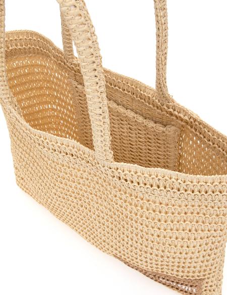 Bej Hasır Omuz Çanta - 50318366002