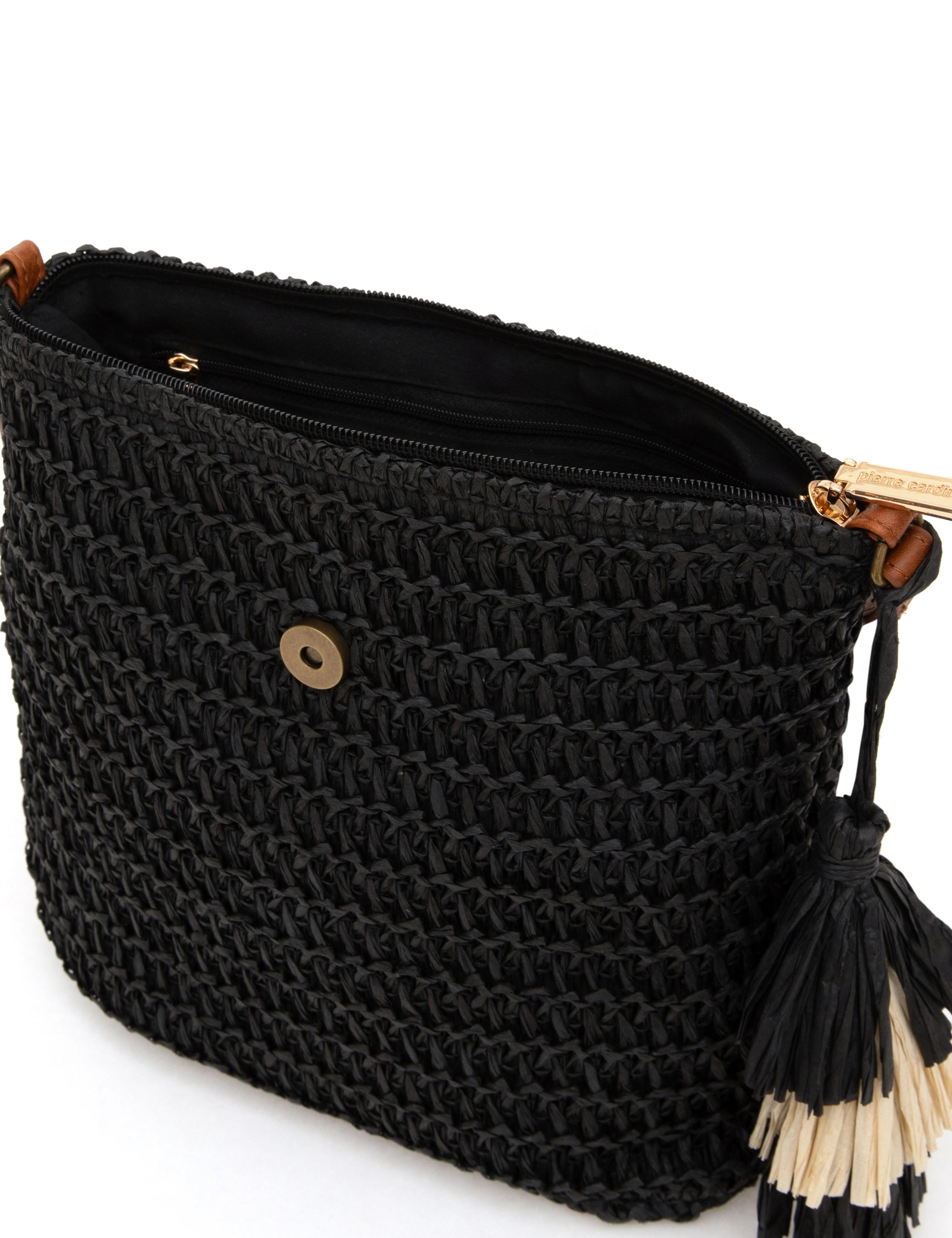 Siyah Hasır Çapraz Çanta