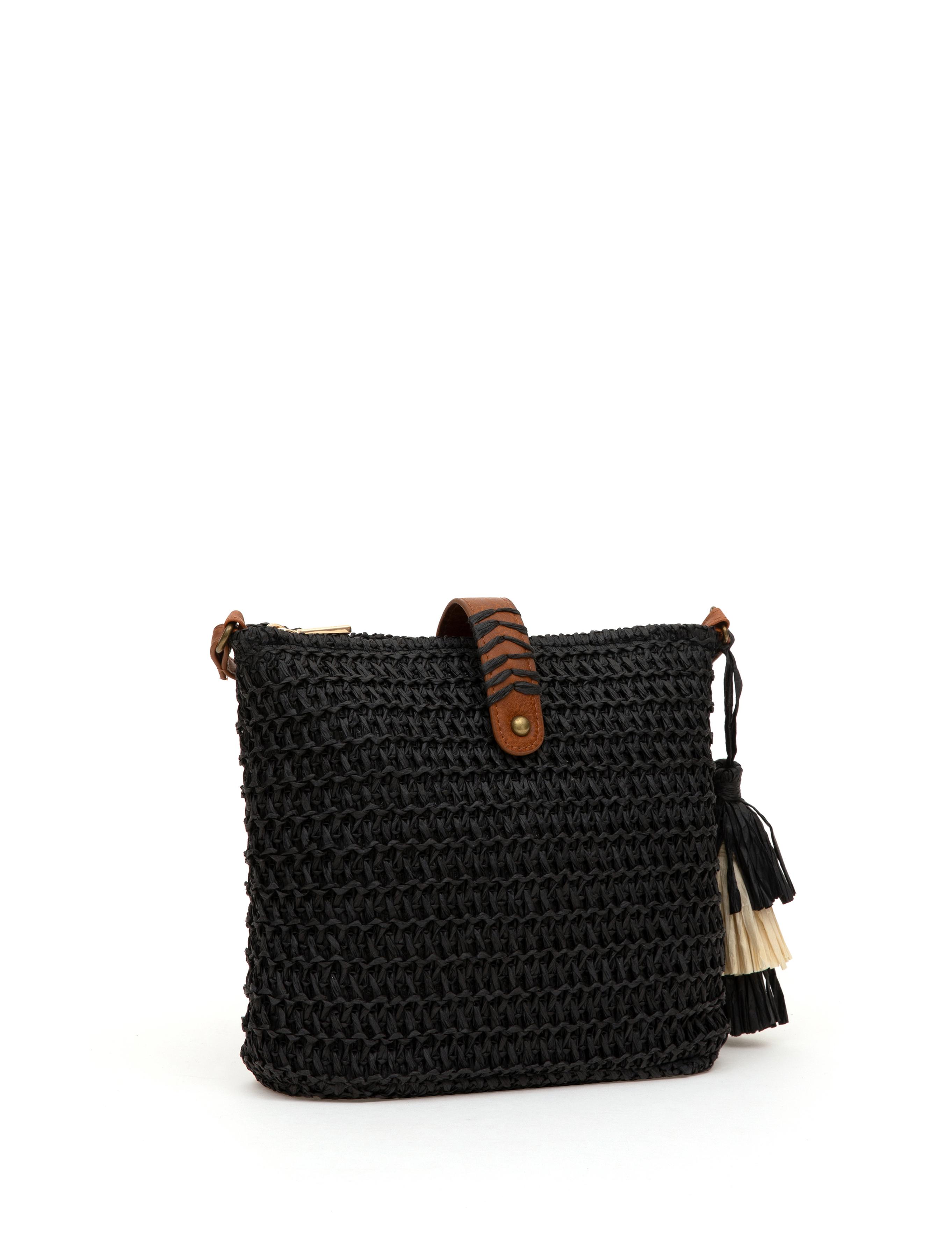 Siyah Hasır Çapraz Çanta