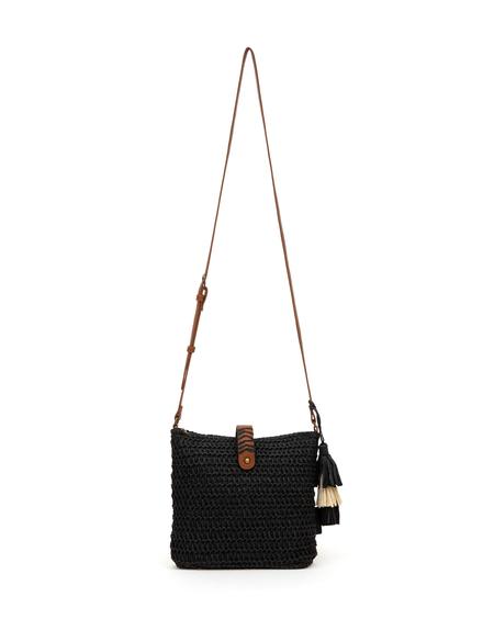 Siyah Hasır Çapraz Çanta - 50318363001