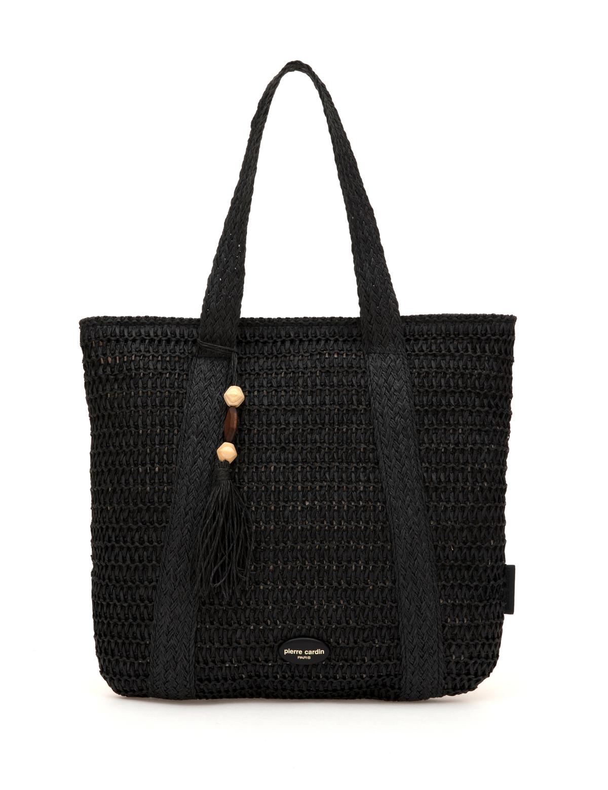 Siyah Hasır Omuz Çanta - 50318367001