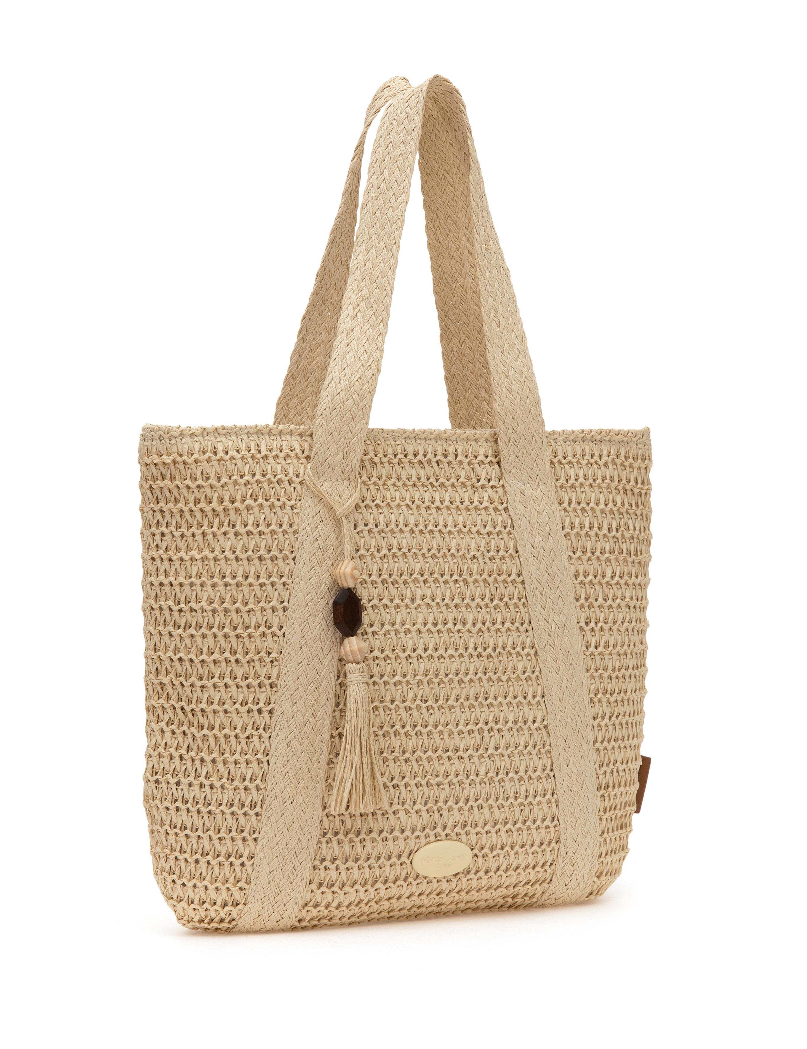 Bej Hasır Omuz Çanta