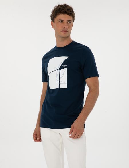 Lacivert Regular Fit Tişört - 50302576053