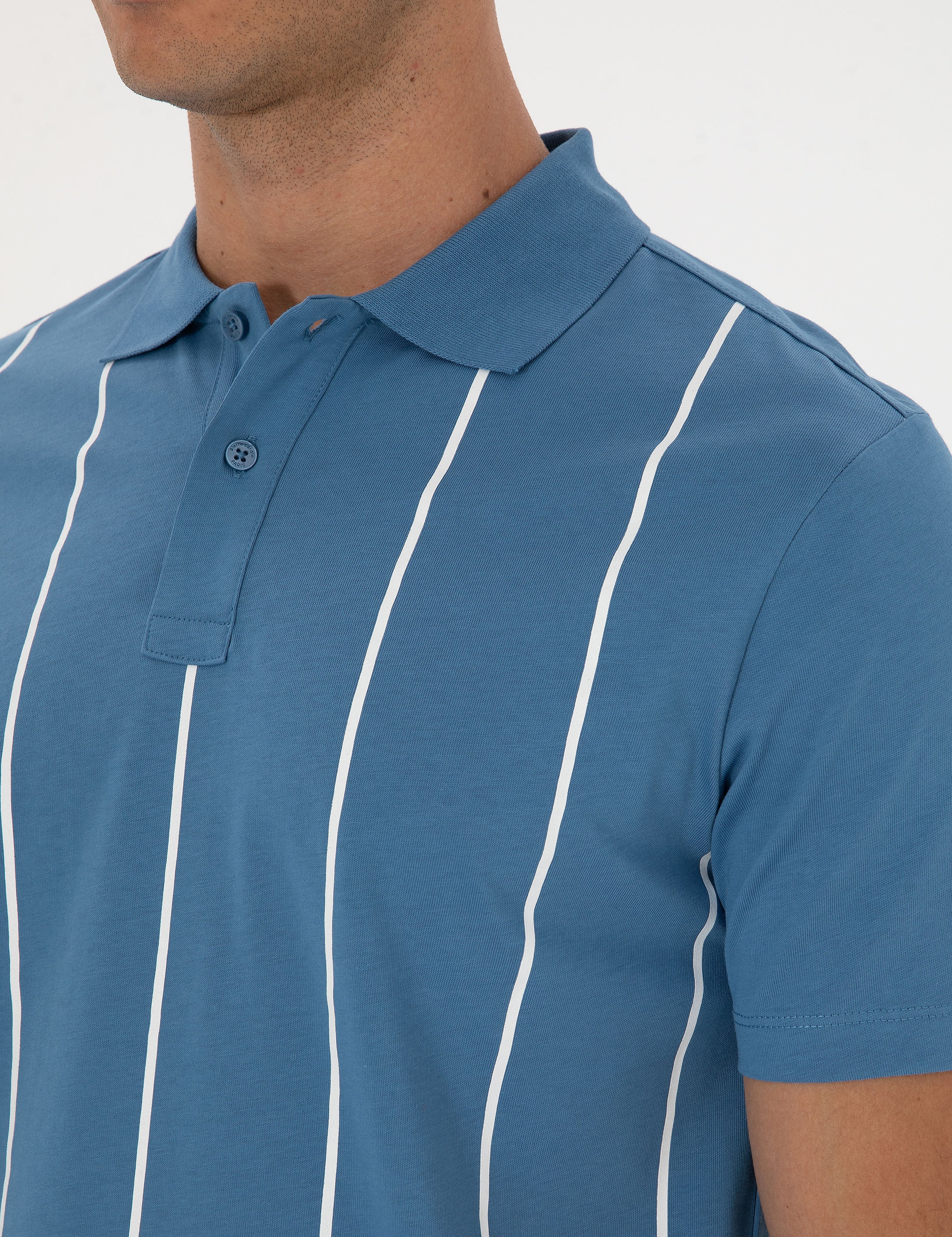 Mavi Regular Fit Polo Yaka Tişört - Image 7