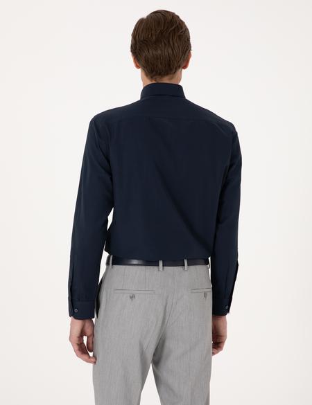 Lacivert Regular Fit Uzun Kollu Basic Gömlek - 50316742042