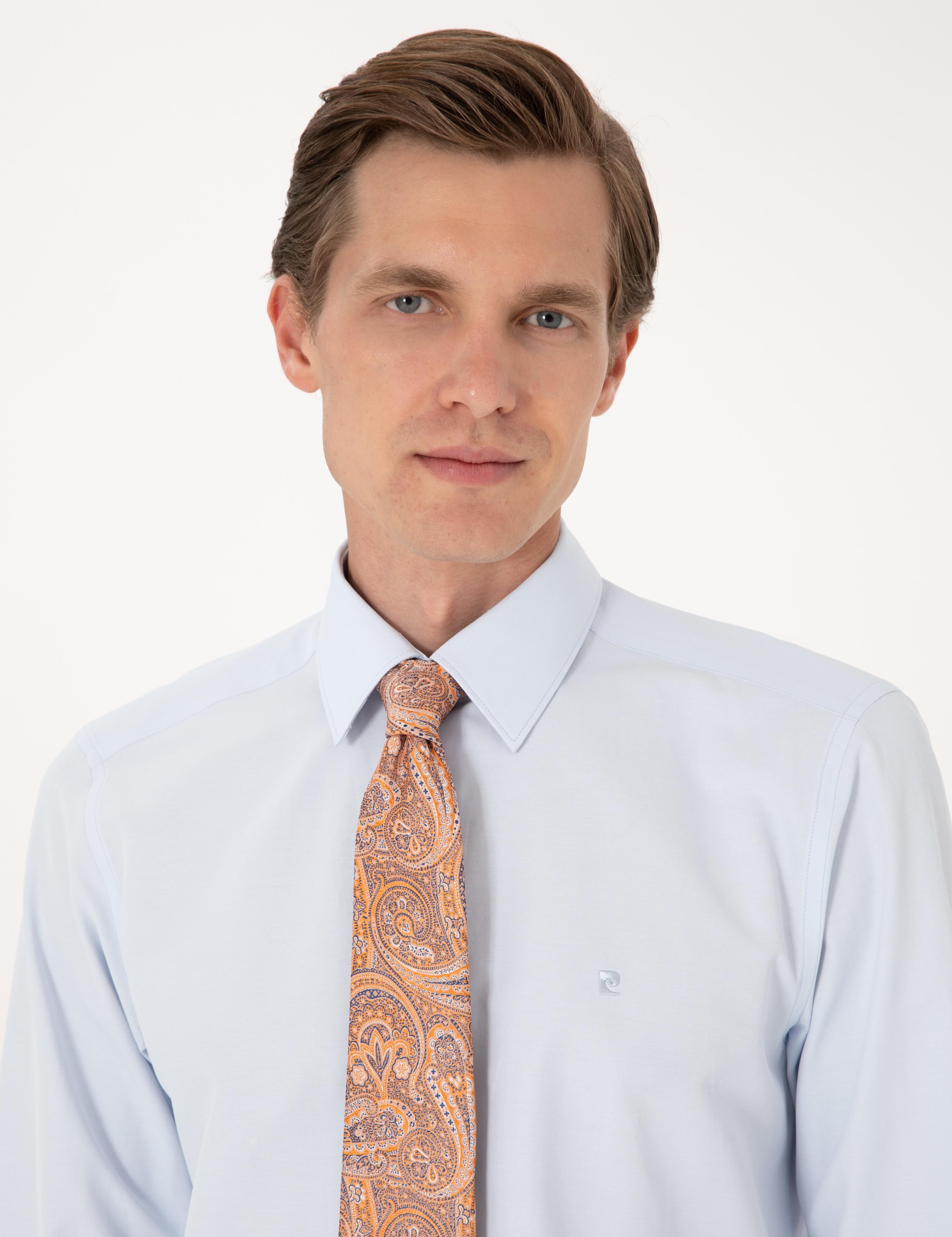 Açık Mavi Regular Fit Uzun Kollu Basic Gömlek