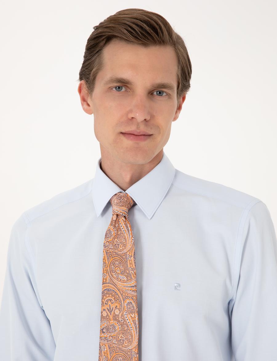 Açık Mavi Regular Fit Uzun Kollu Basic Gömlek