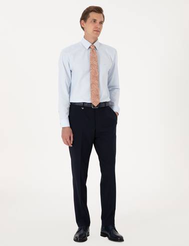 Açık Mavi Regular Fit Uzun Kollu Basic Gömlek