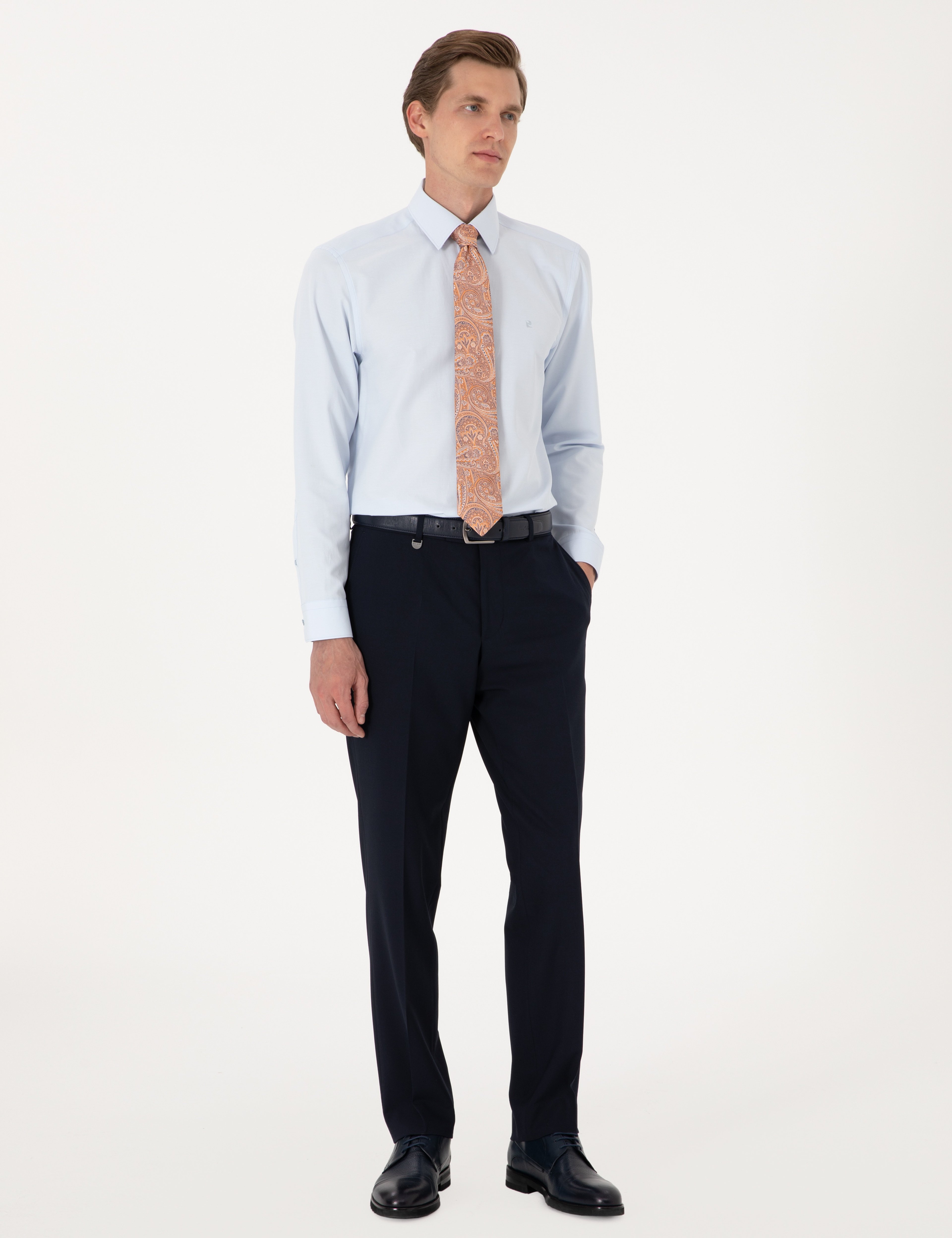 Açık Mavi Regular Fit Uzun Kollu Basic Gömlek