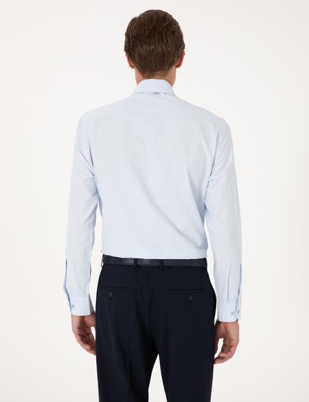 Açık Mavi Regular Fit Uzun Kollu Basic Gömlek - 50316742001