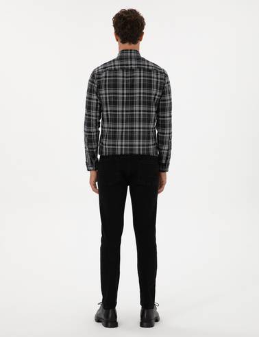 Antrasit Slim Fit Jean Pantolon