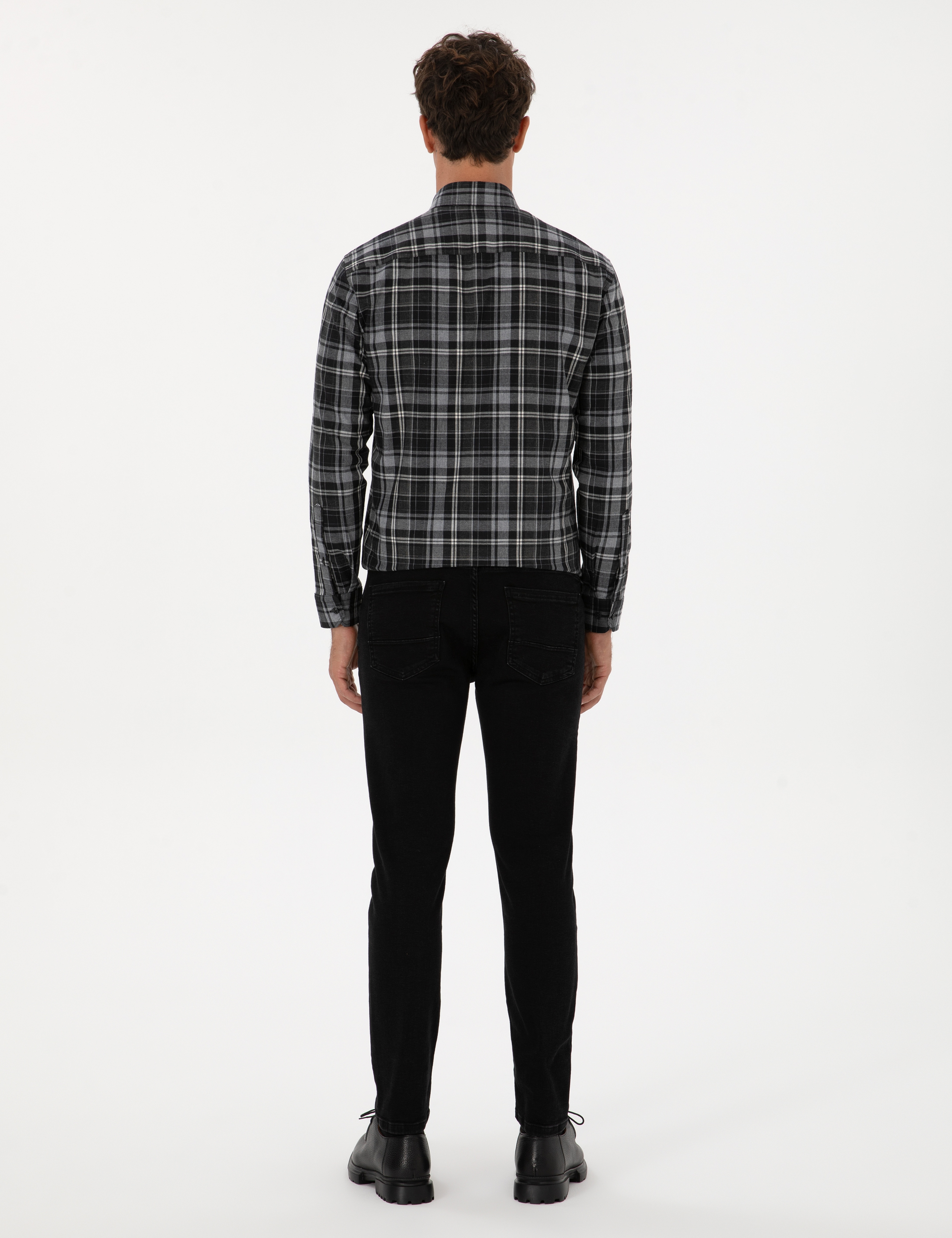 Antrasit Slim Fit Jean Pantolon - Image 4