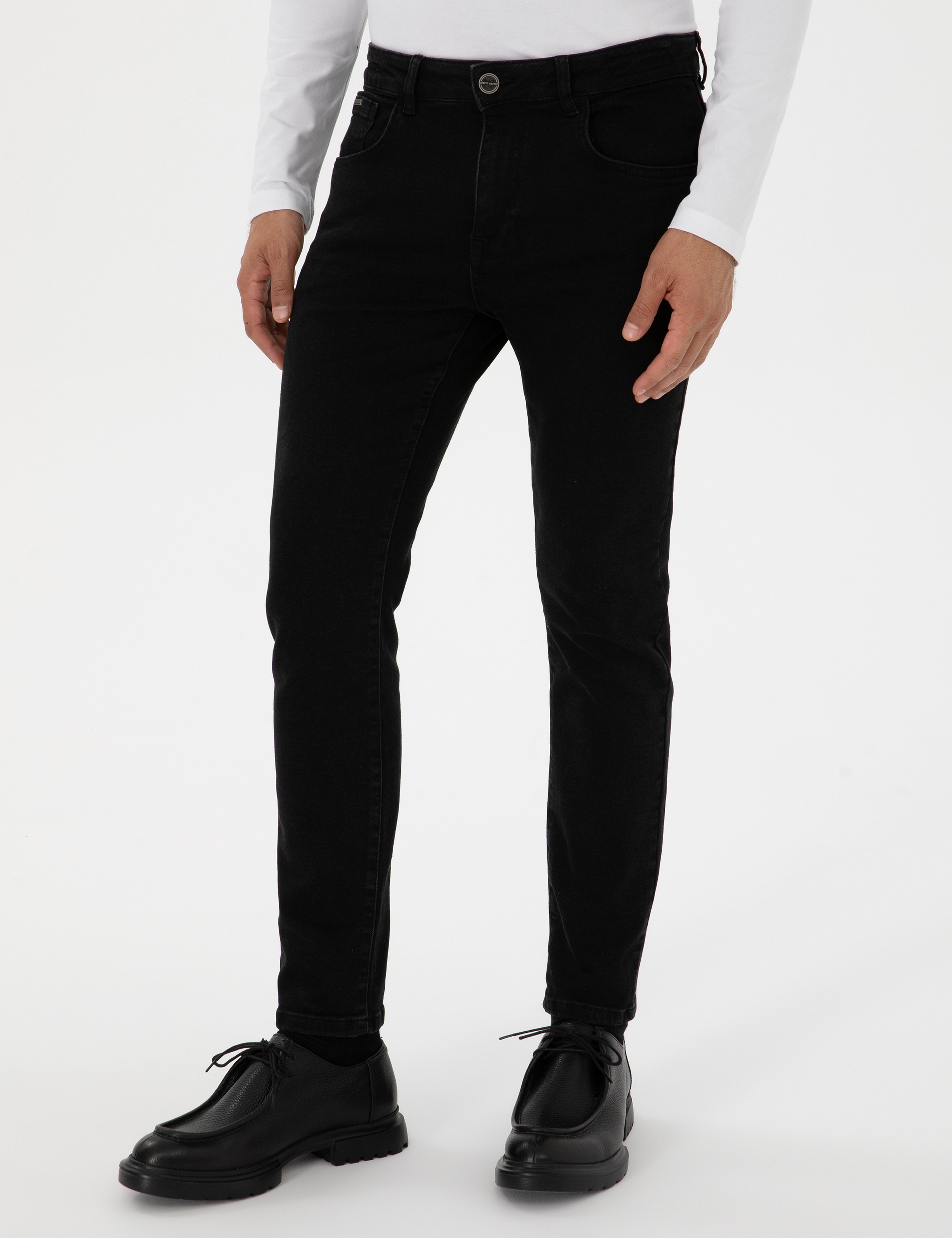 Antrasit Slim Fit Jean Pantolon - Image 2