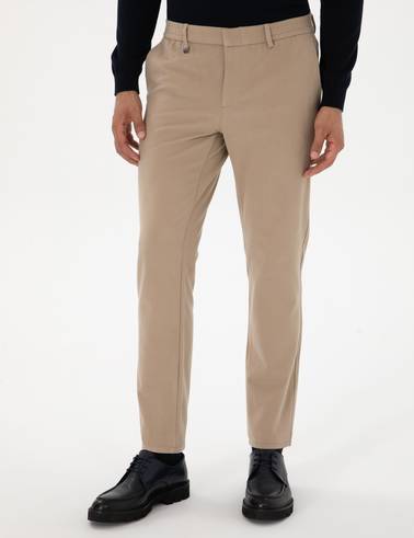 Bej Ex. Slim Fit Kumaş Pantolon