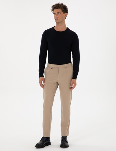 Bej Ex. Slim Fit Kumaş Pantolon