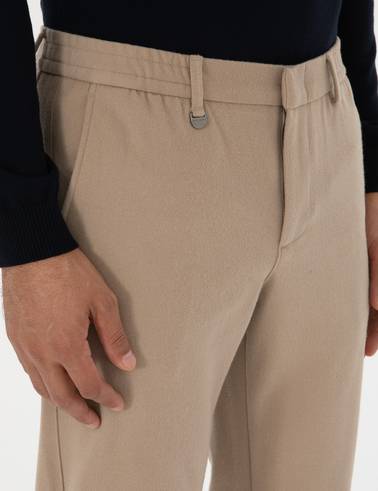 Bej Ex. Slim Fit Kumaş Pantolon