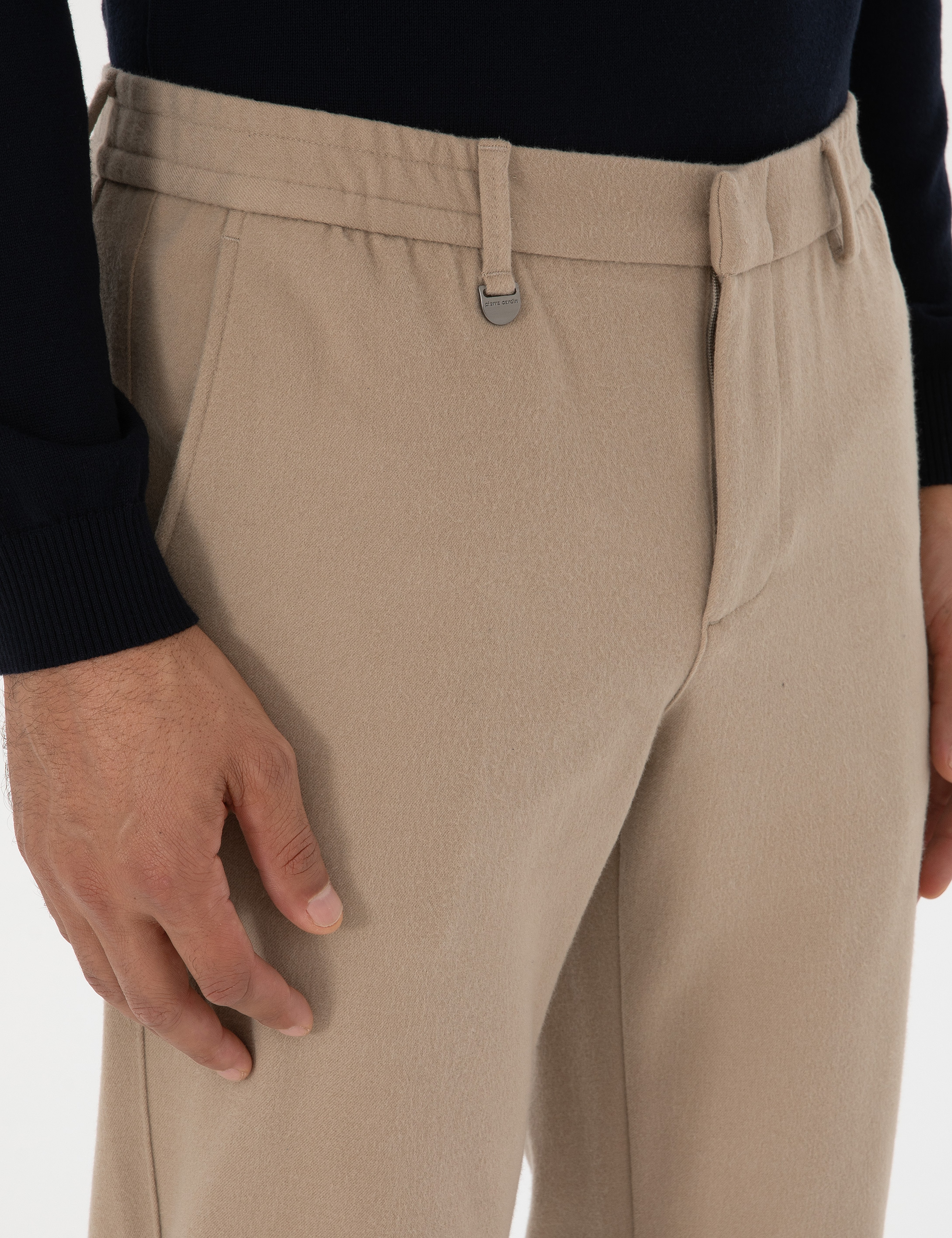 Bej Ex. Slim Fit Kumaş Pantolon - Image 5