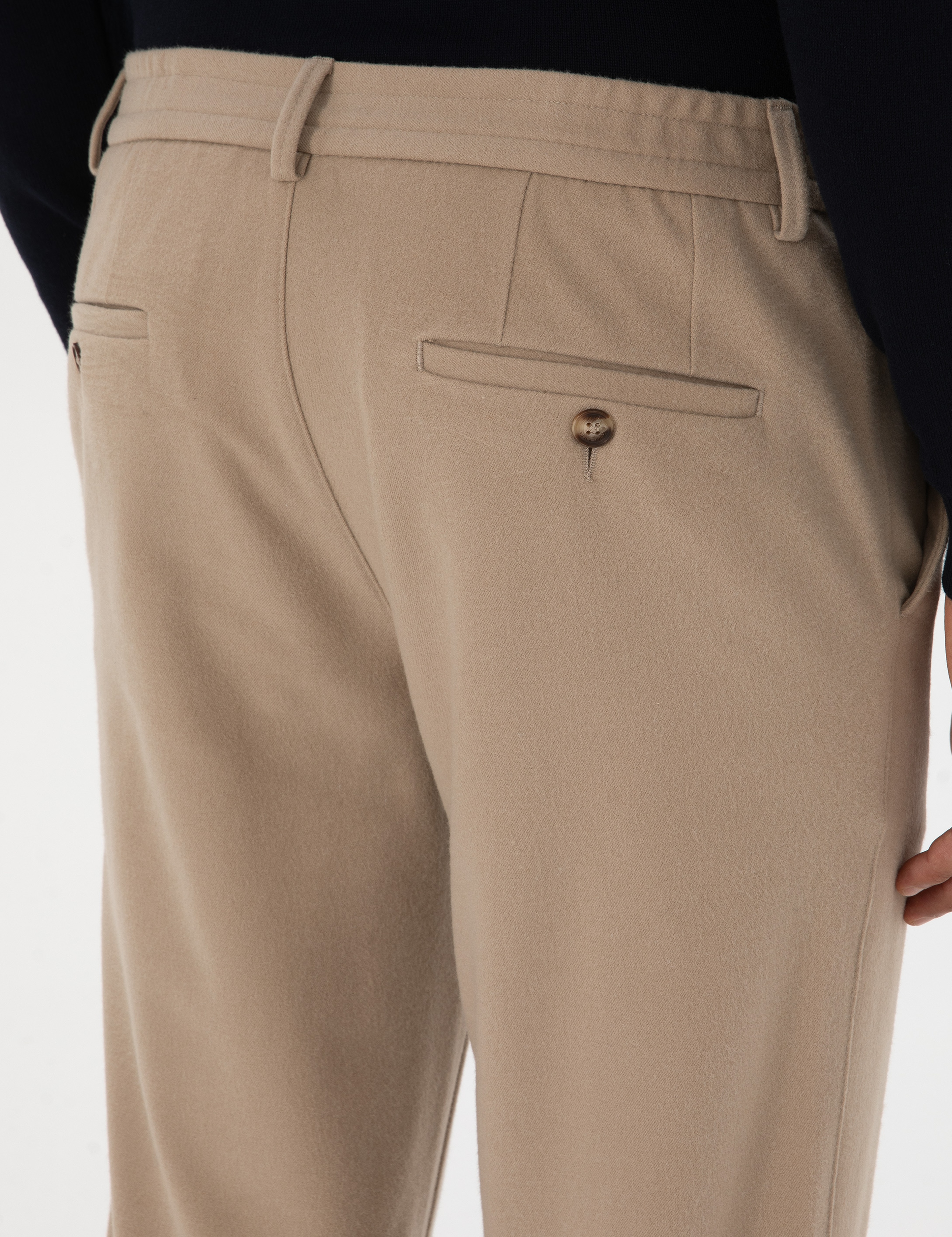 Bej Ex. Slim Fit Kumaş Pantolon - Image 6