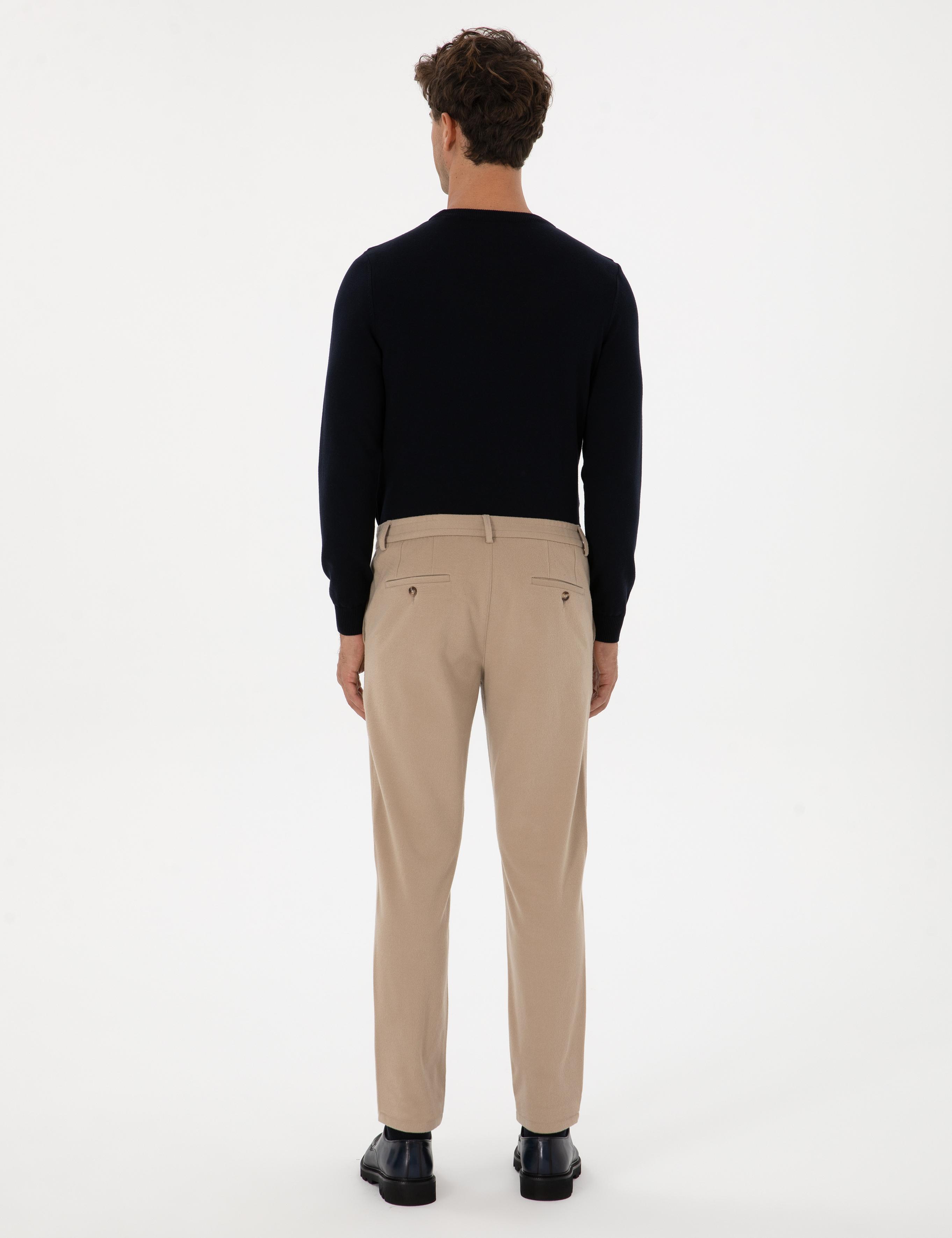 Bej Ex. Slim Fit Kumaş Pantolon