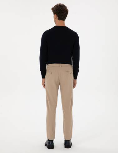 Bej Ex. Slim Fit Kumaş Pantolon