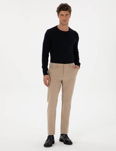 Bej Ex. Slim Fit Kumaş Pantolon