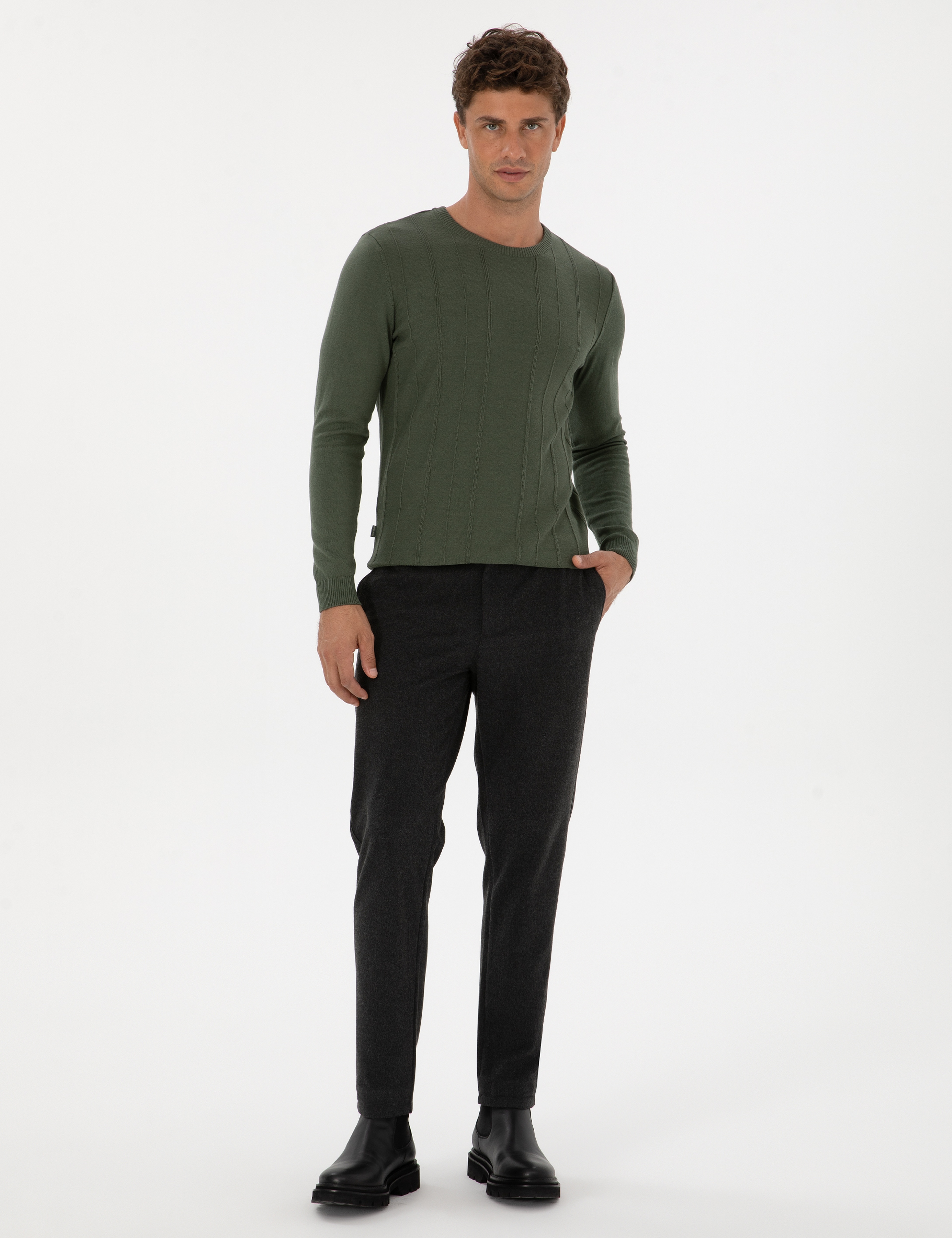 Antrasit Ex. Slim Fit Kumaş Pantolon - Image 1