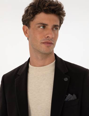 Kahverengi Slim Fit Ceket