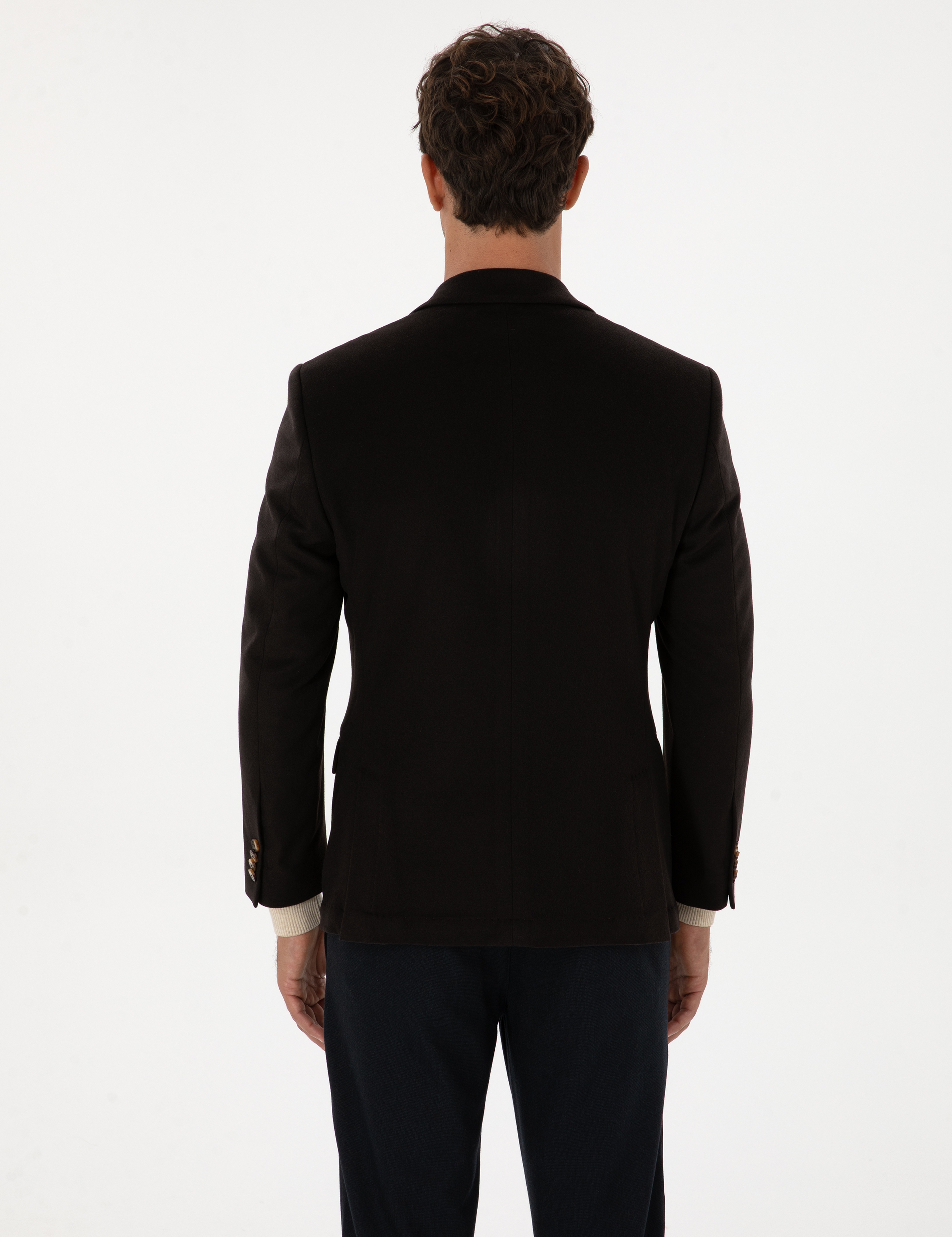 Kahverengi Slim Fit Ceket - Image 5