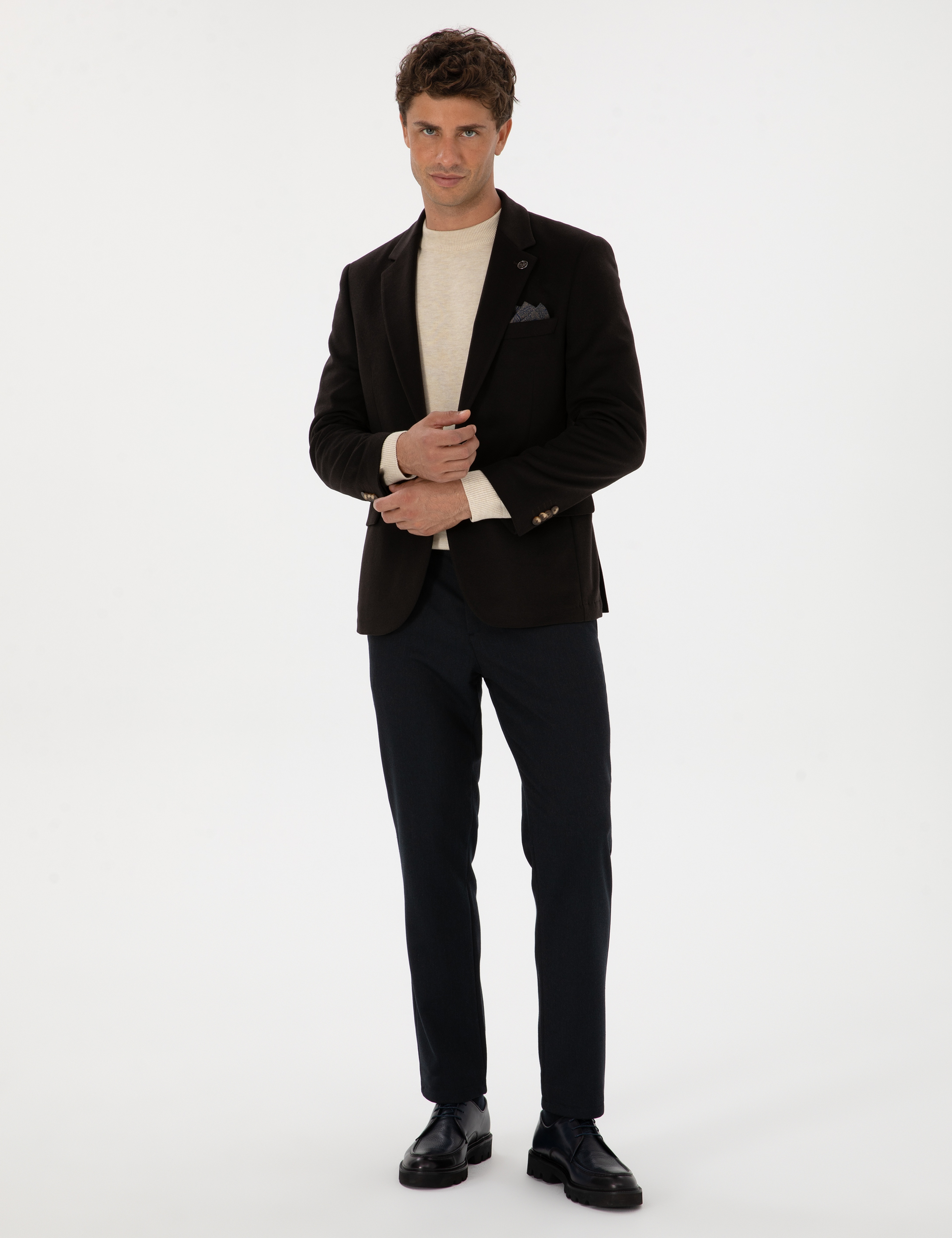 Kahverengi Slim Fit Ceket