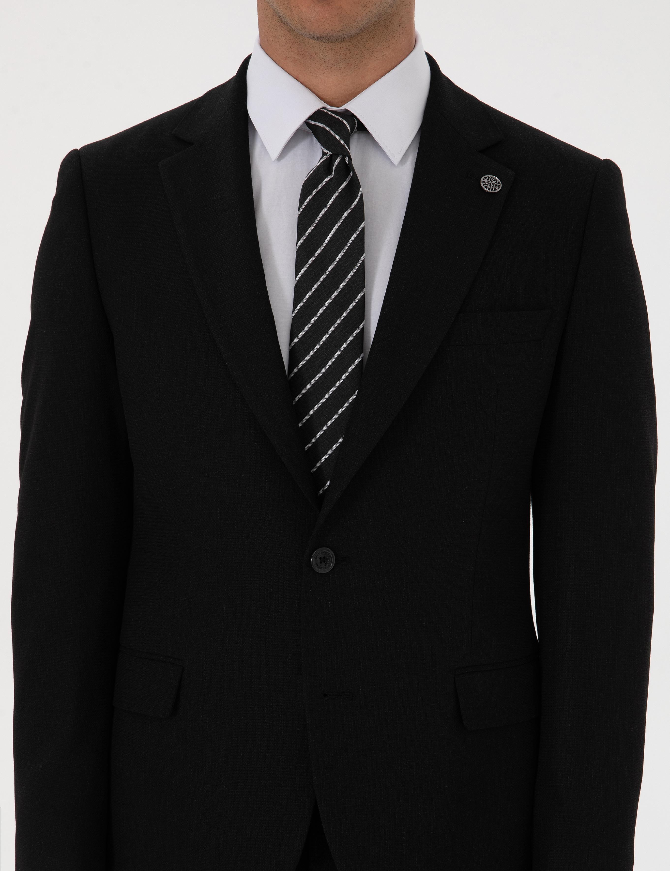 Siyah Ex. Slim Fit Takım Elbise